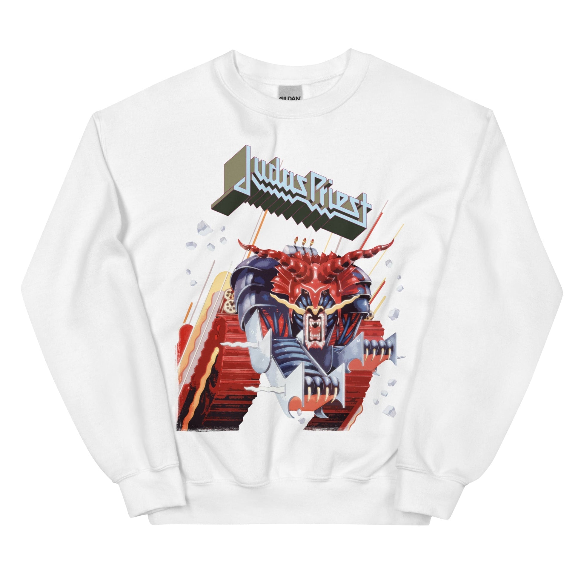 Judas Priest Painkiller Officially Licensed Crewneck Sweatshirt White