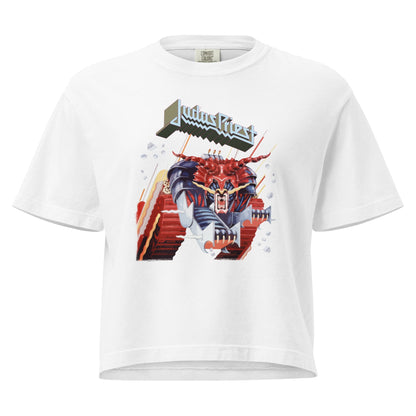 Judas Priest Painkiller Mineral Wash Womens Crop Top Shirt