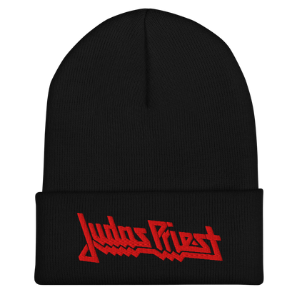 Judas Priest Embroidered Logo Beanie Hat Black Officially Licensed
