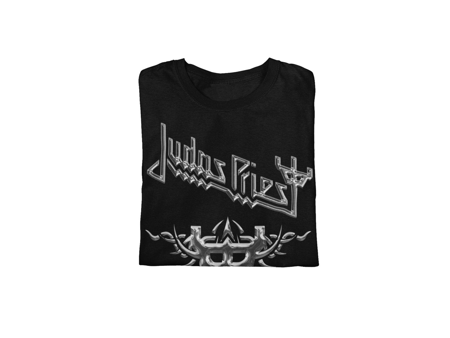 Judas Priest Liquid Metal Logo  Jumbo Print Mens T Shirt BlackMens T Shirt Black