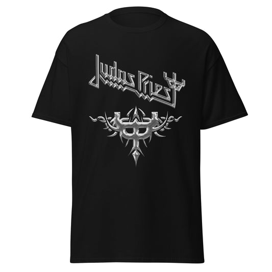 Judas Priest Liquid Metal Logo  Jumbo Print Mens T Shirt BlackMens T Shirt Black