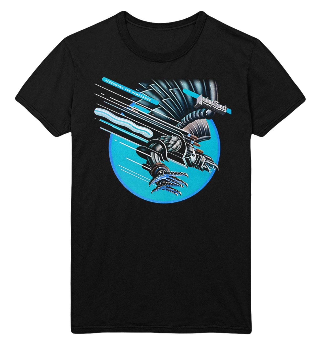Judas Priest Neon Screaming Officially Licensed Mens T Shirt Black