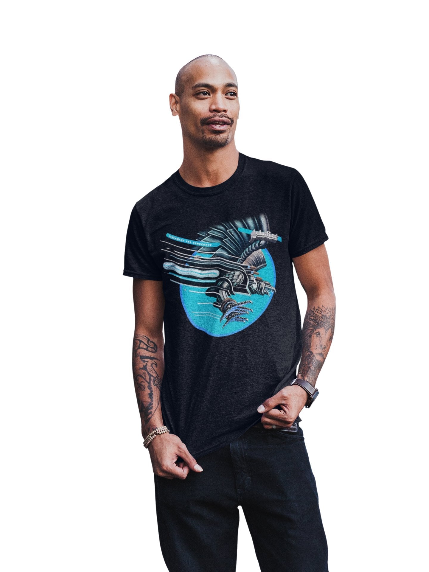 Judas Priest Neon Screaming Officially Licensed Mens T Shirt Black