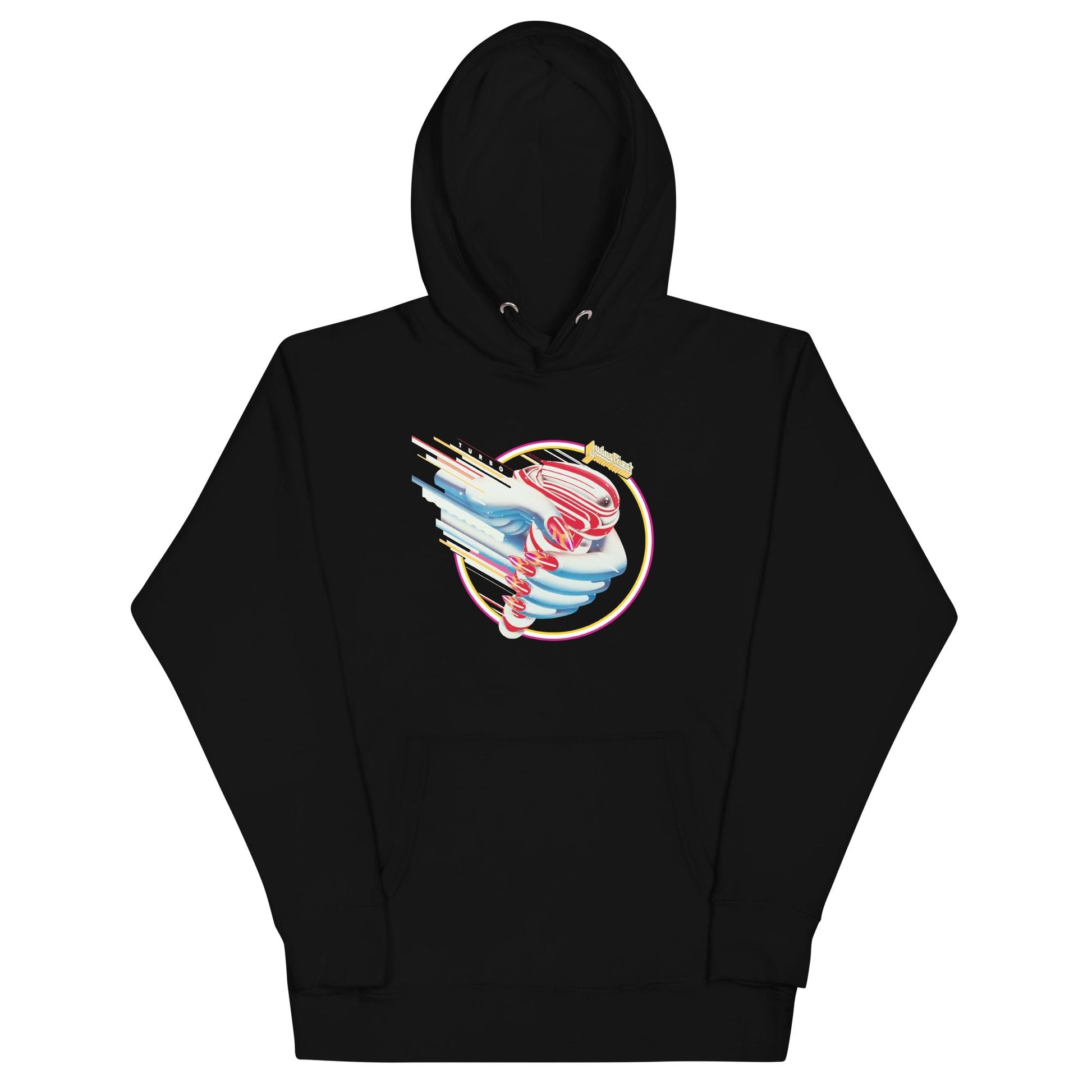 Judas Priest Turbo Hand Classic Mens Officially Licensed Hoodie Black
