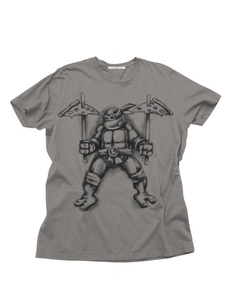 Junk Food TMNT Leo Pizza Adult T-Shirt