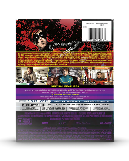 Kick-Ass: Unmasked Edition - Limited Edition Steelbook (4K UHD + Blu-ray + Digital)