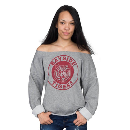 Kelly Kapowski Bayside Tigers Off the Shoulder Sweatshirt