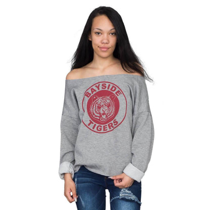 Kelly Kapowski Bayside Tigers Off the Shoulder Sweatshirt