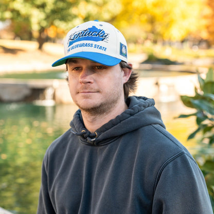 Kentucky Snapback Hat - The Rupp (Cream/Blue)