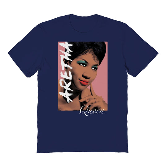 Aretha Franklin Queen Mens T Shirt Navy Blue