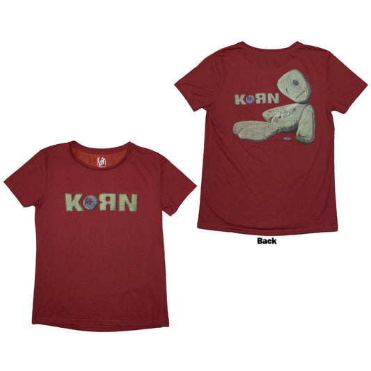 Korn Doll Issues Womens T Shirt Red