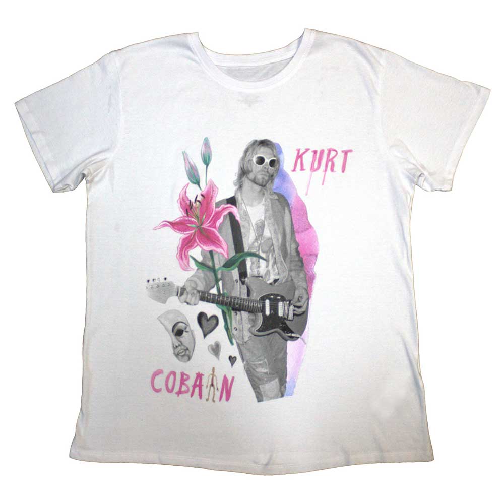 Kurt Cobain Flower Mens T Shirt Officially Licensed