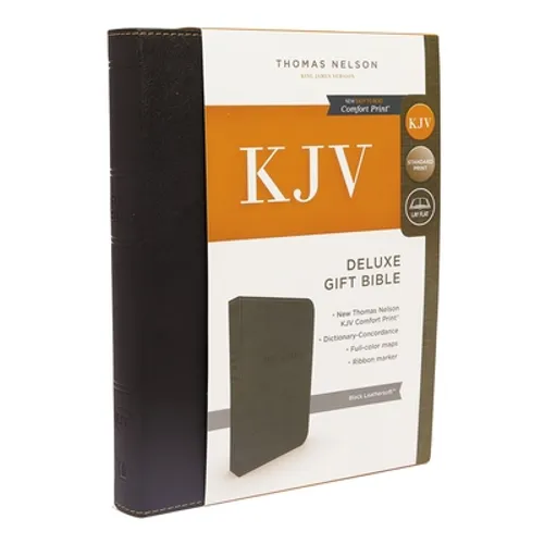 KJV, Deluxe Gift Bible, Imitation Leather, Black, Red Letter Edition