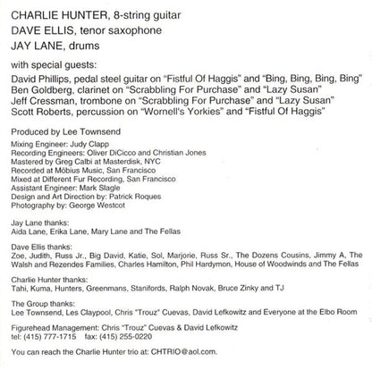 Charlie Hunter Trio – Bing, Bing, Bing Music CD