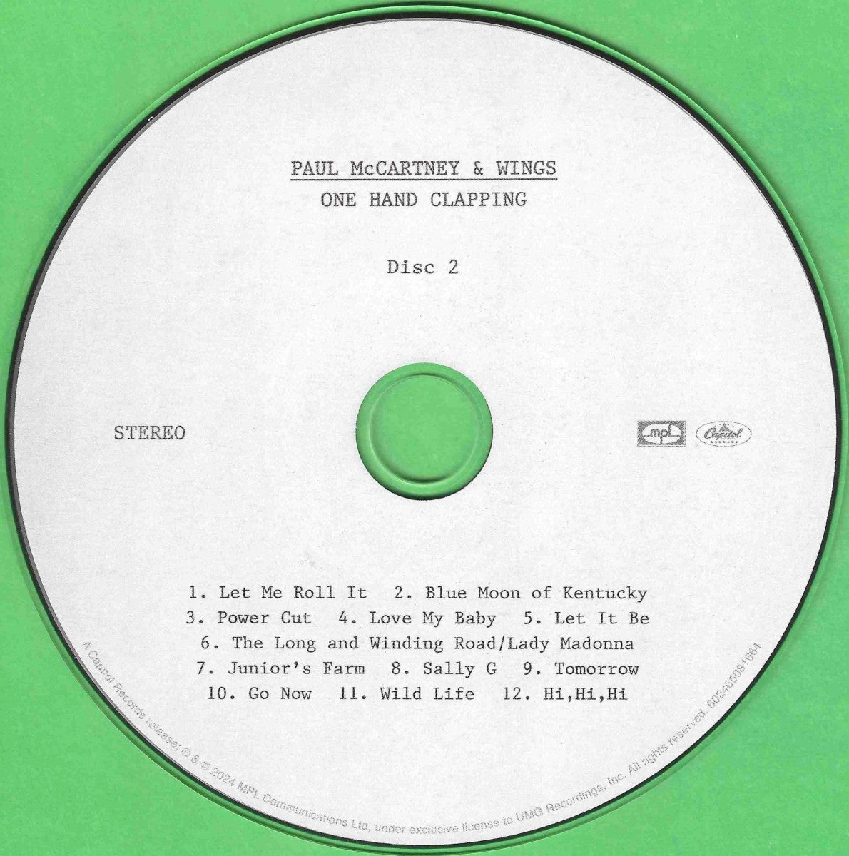 Paul McCartney And Wings – One Hand Clapping (2-CD)