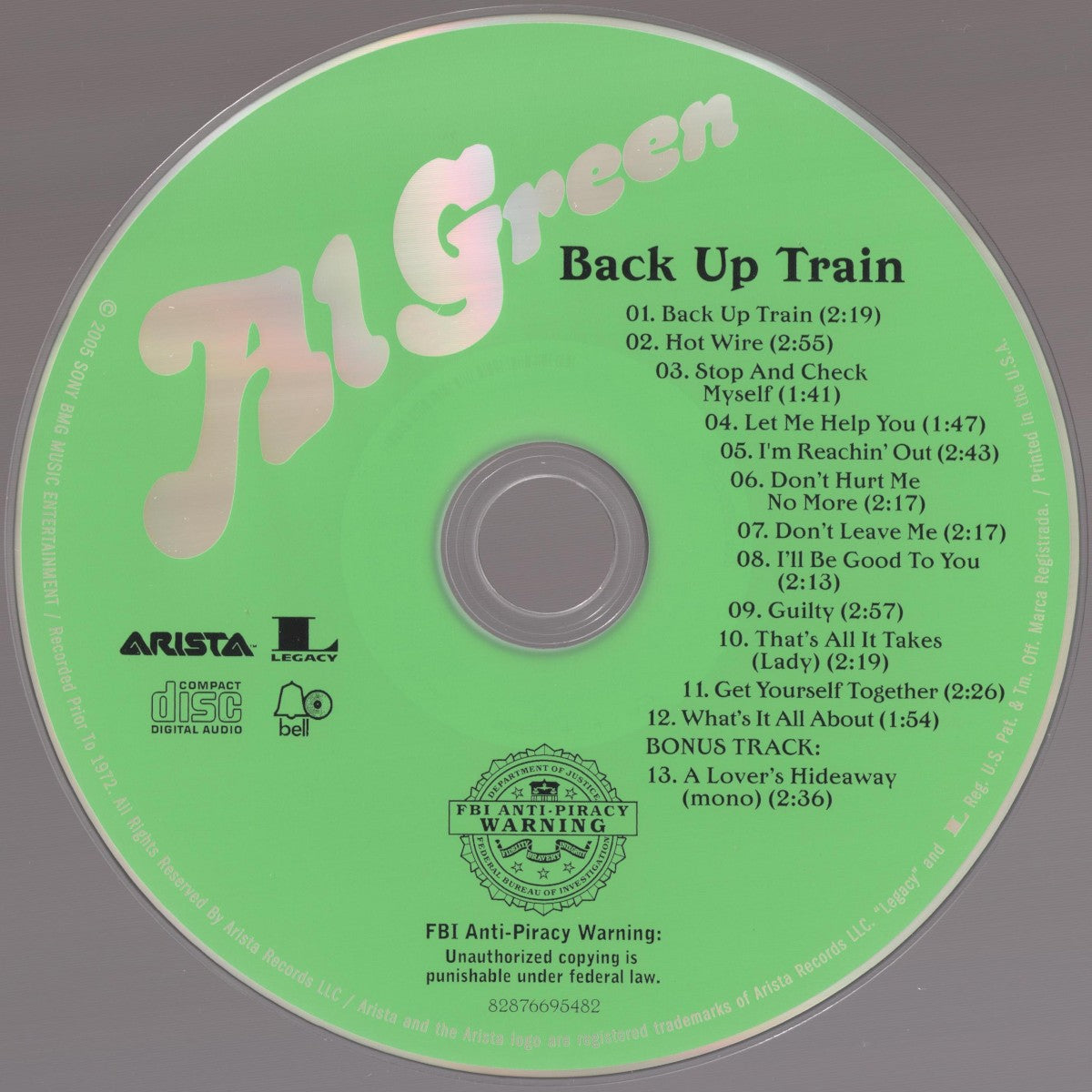 Al Green – Back Up Train Music CD