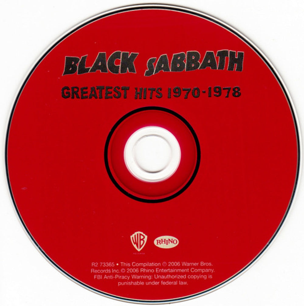 Black Sabbath – Greatest Hits 1970-1978 Music CD