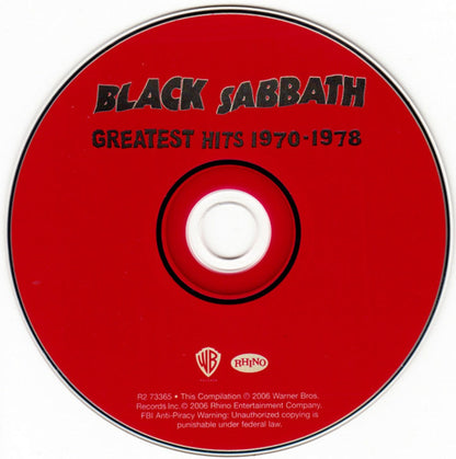 Black Sabbath – Greatest Hits 1970-1978 Music CD