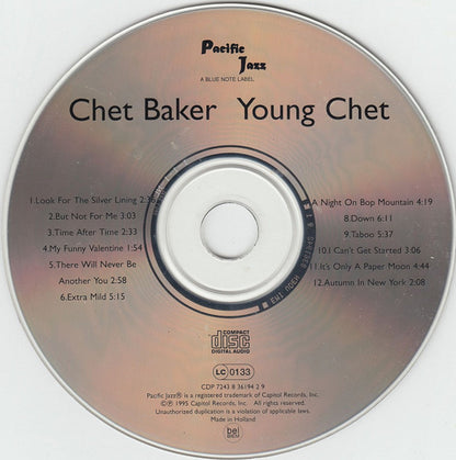 Chet Baker – Young Chet Music CD