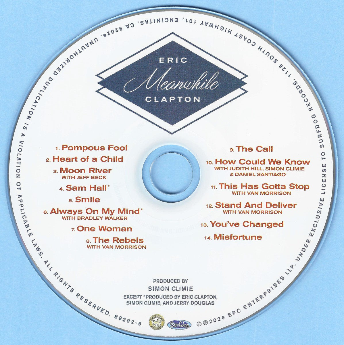 Eric Clapton – Meanwhile Music CD