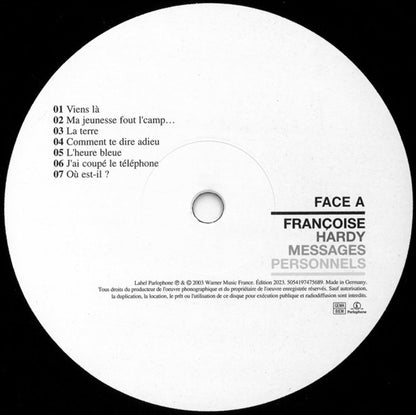 Francoise Hardy – Messages Personnels (2-LP Vinyl) Vinyl Record