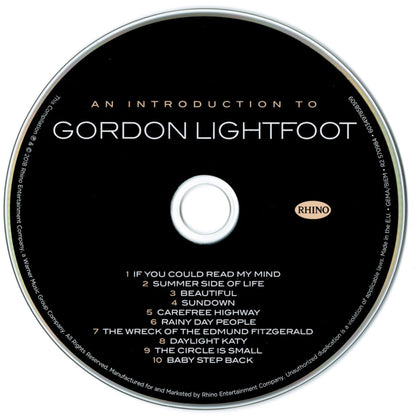 Gordon Lightfoot – An Introduction To Music CD