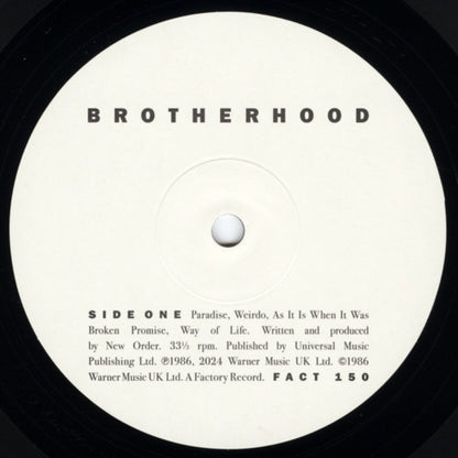 New Order – Brotherhood (LP Vinyl) Vinyl Record
