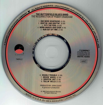 Paul Butterfield Blues Band – Resurrection of Pigboy Crabshaw Music CD