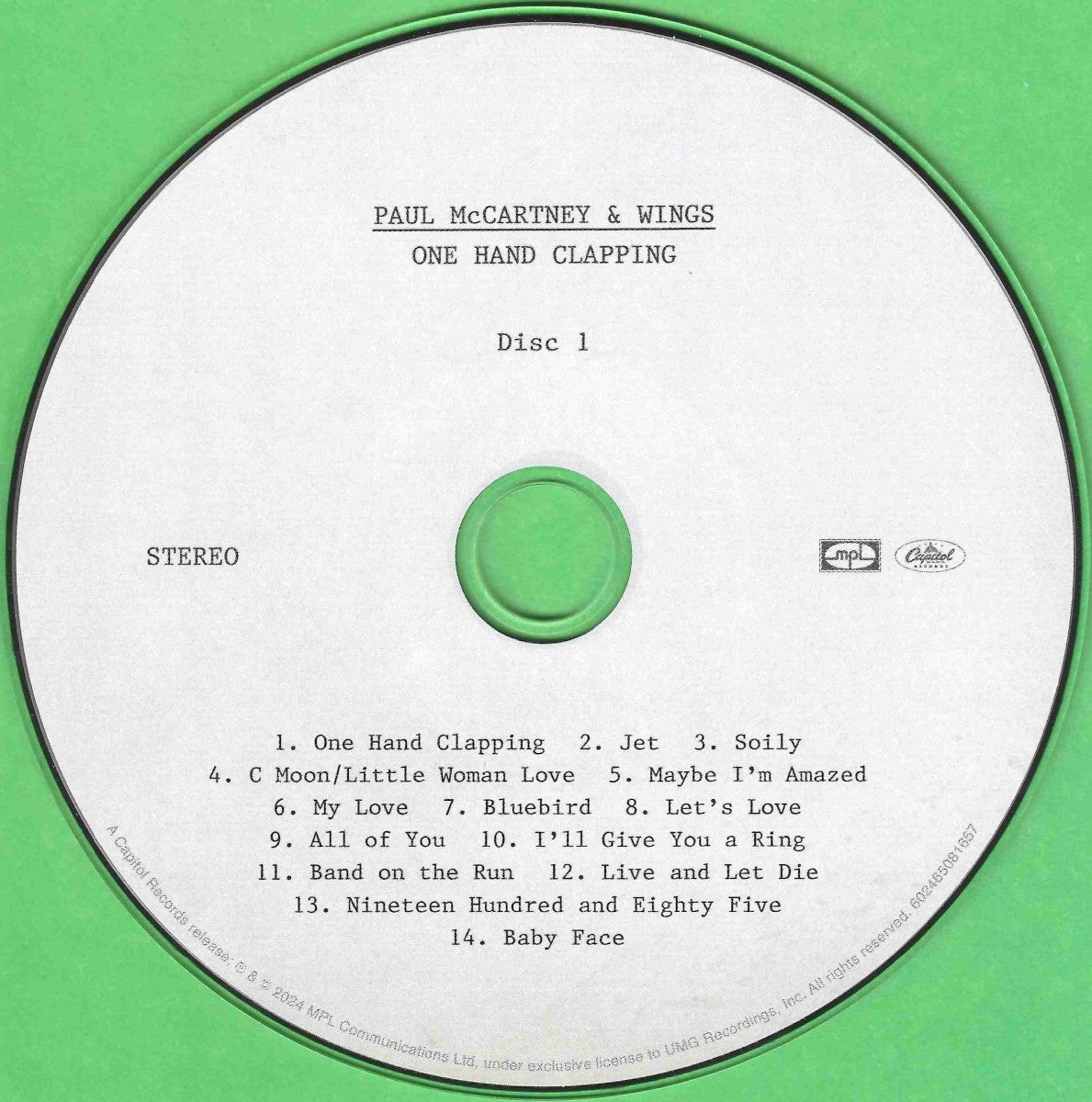 Paul McCartney And Wings – One Hand Clapping (2-CD)