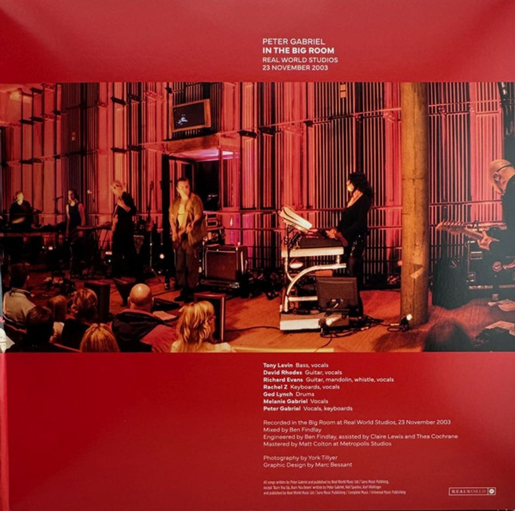 Peter Gabriel – In The Big Room (2-LP Vinyl) Vinyl Record
