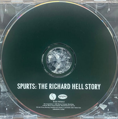 Richard Hell – Spurts: The Richard Hell Story Music CD