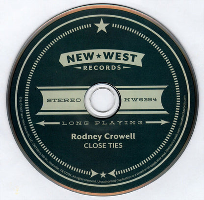 Rodney Crowell – Close Ties Music CD