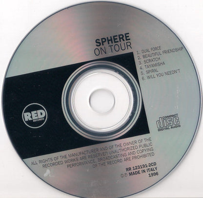 Sphere – On Tour Music CD