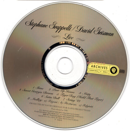 Stephane Grappelli & David Grisman – Live Music CD