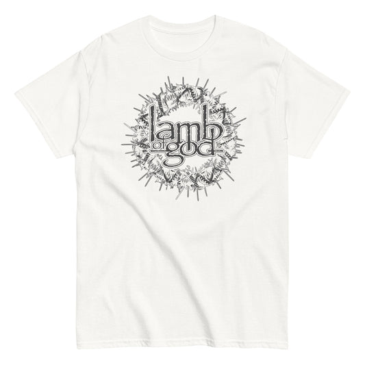 Lamb of God Badge Logo Mens T Shirt White