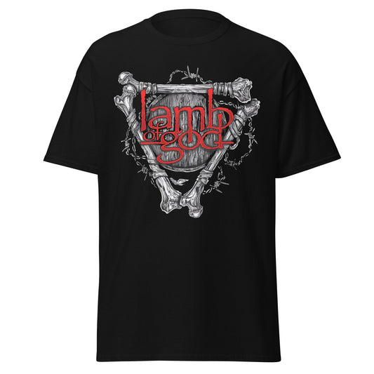 Lamb Of God Bones Jumbo Print Mens T Shirt Black