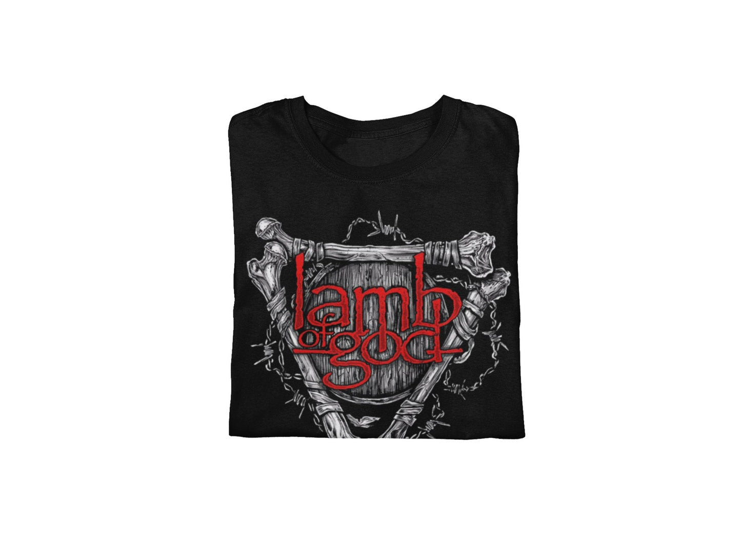 Lamb Of God Bones Jumbo Print Mens T Shirt Black