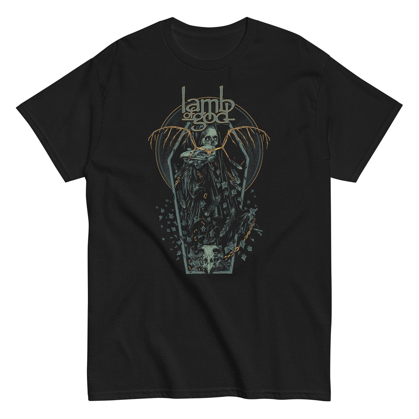 Lamb of God Casket Mens T Shirt Black