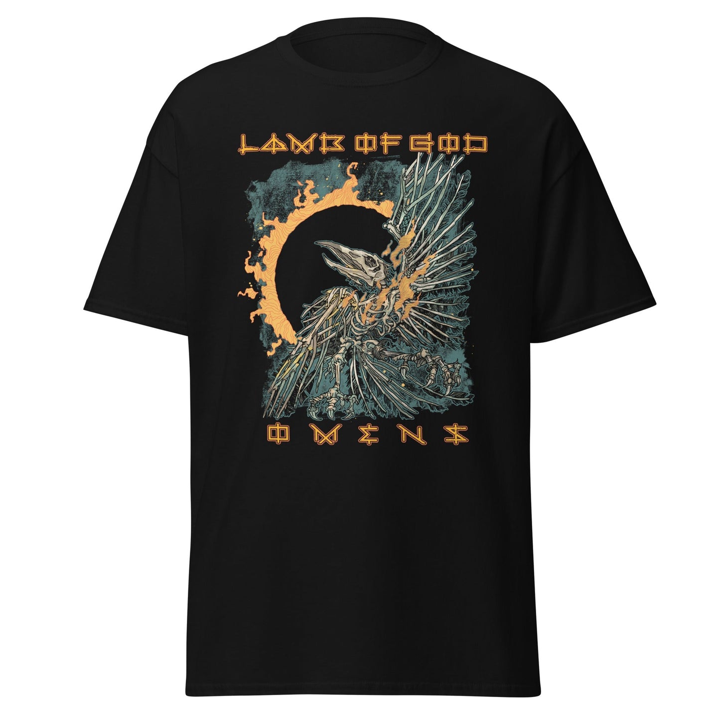 Lamb Of God Omens Album Cover  Jumbo Print Mens T Shirt Black