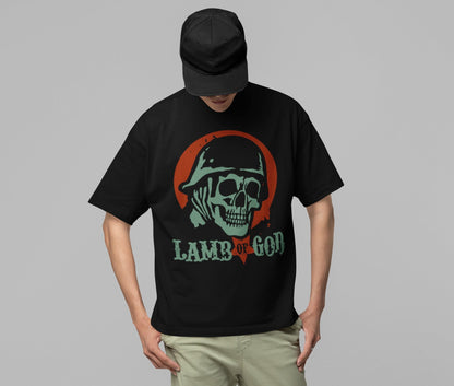 Lamb Of God Skeleton Army  Jumbo Print Mens T Shirt Black