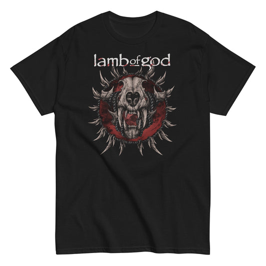 Lamb of God Steer Skull Mens T Shirt Black