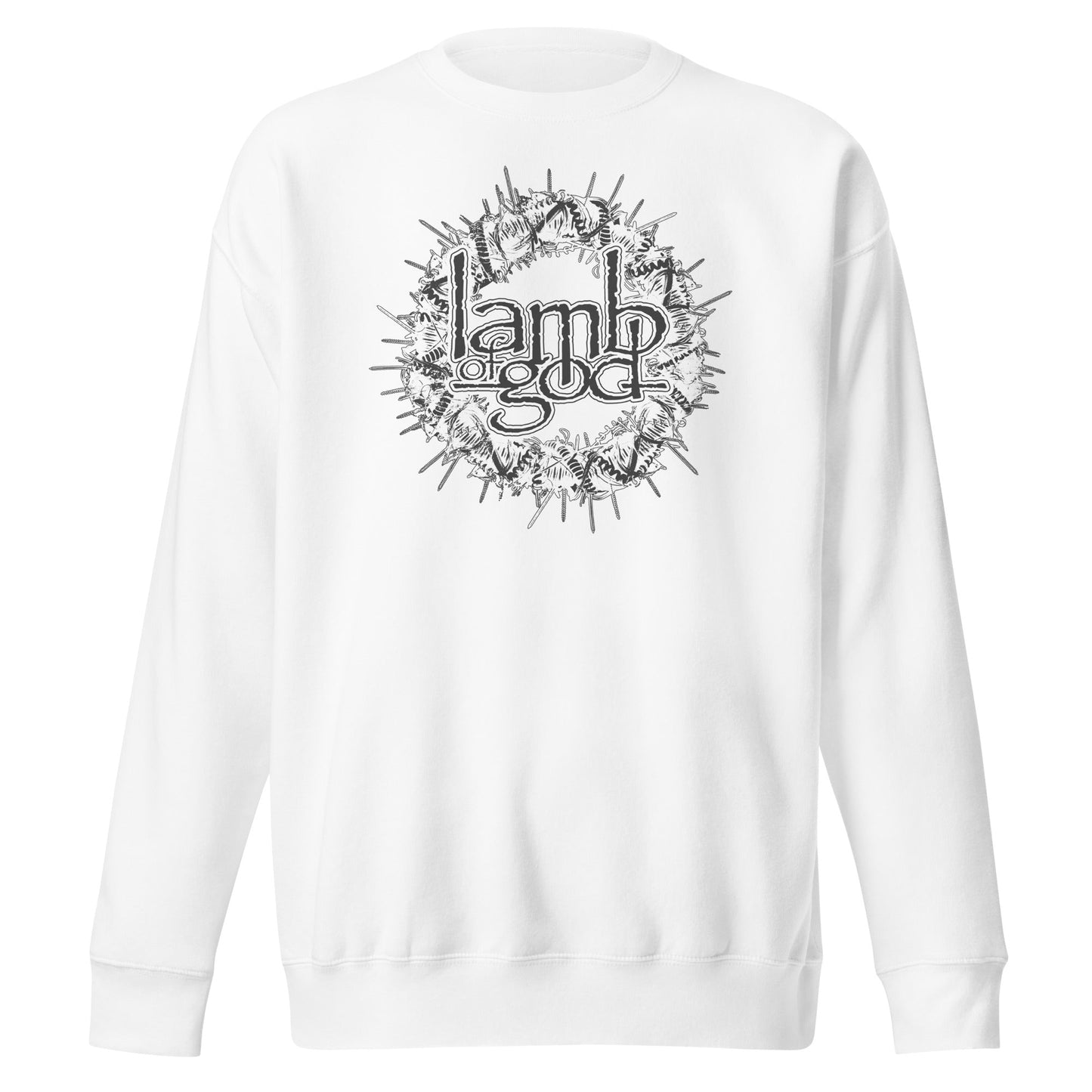 Lamb of God Badge Logo Mens Sweatshirt White