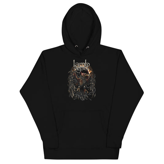 Lamb of God Delusional Skull Mens Hoodie Black