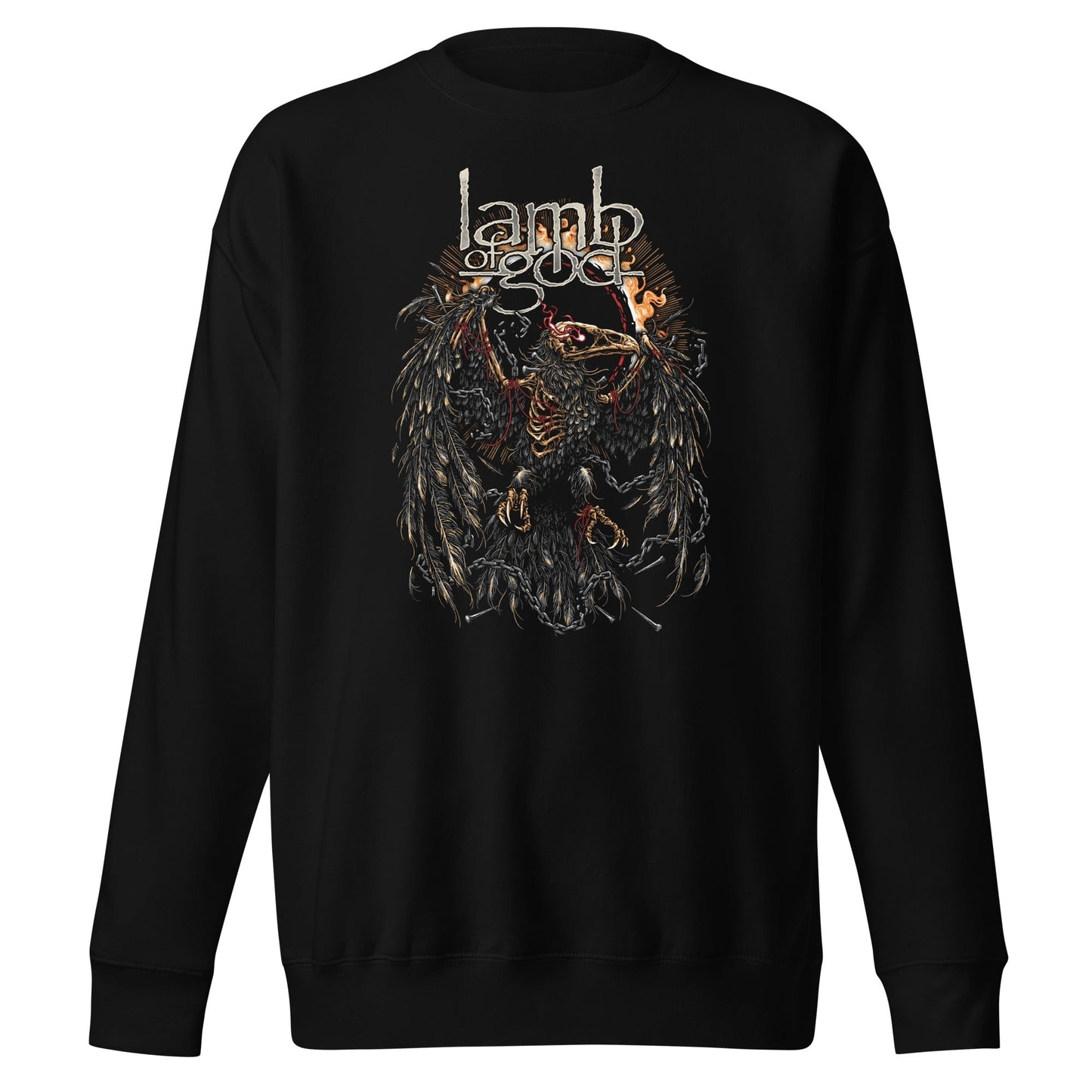 Lamb of God Delusional Skull Mens Sweatshirt Black