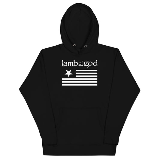 Lamb of God White Flag Mens Hoodie Black