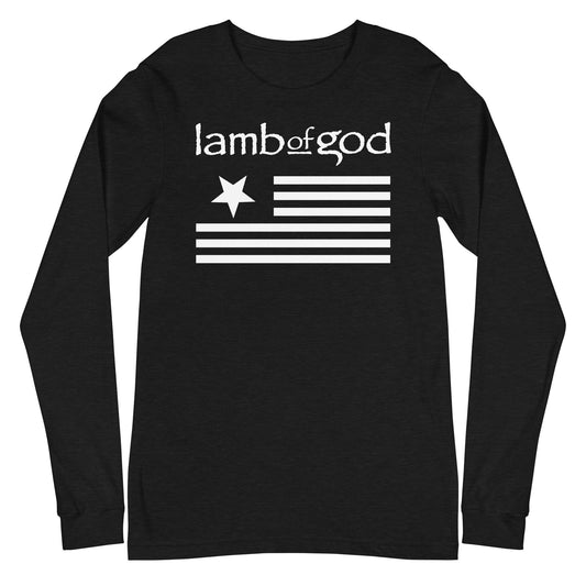 Lamb of God White Flag Mens Long Sleeve Shirt Black