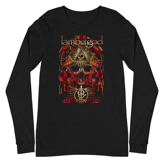 Lamb of God Providence Skull Mens Long Sleeve Shirt Black