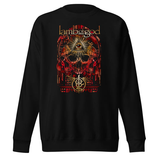 Lamb of God Providence Skull Mens Sweatshirt Black