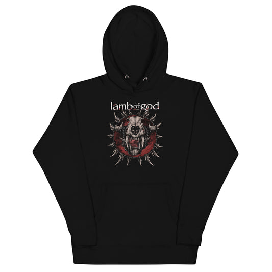 Lamb of God Steer Skull Mens Hoodie Black