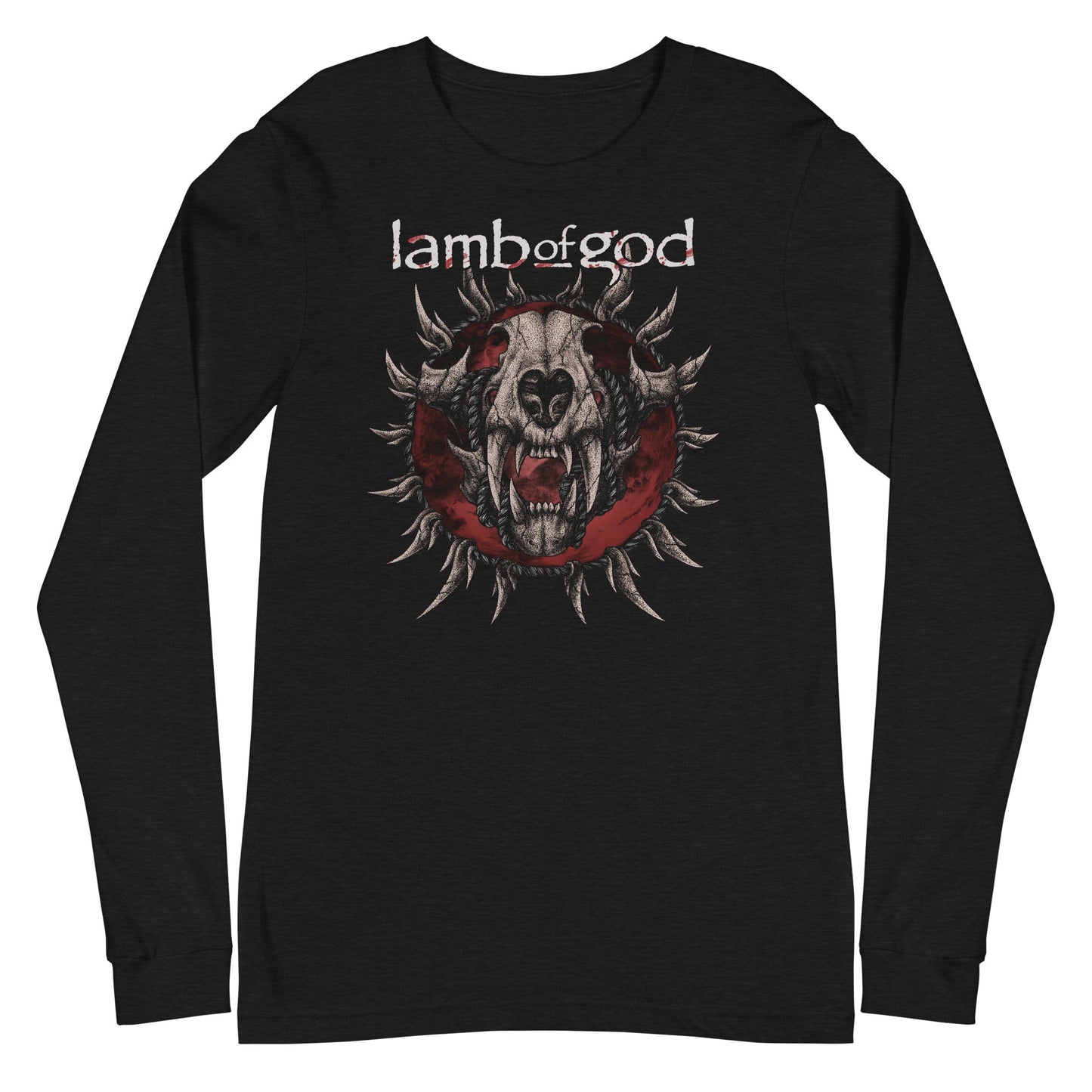 Lamb of God Steer Skull Mens Long Sleeve Shirt Black